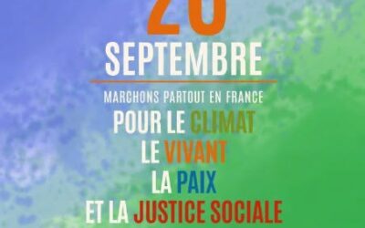 SAMEDI 26 SEPTEMBRE – MARCHE POUR LE CLIMAT, LE VIVANT, LA PAIX ET LA JUSTICE SOCIALE